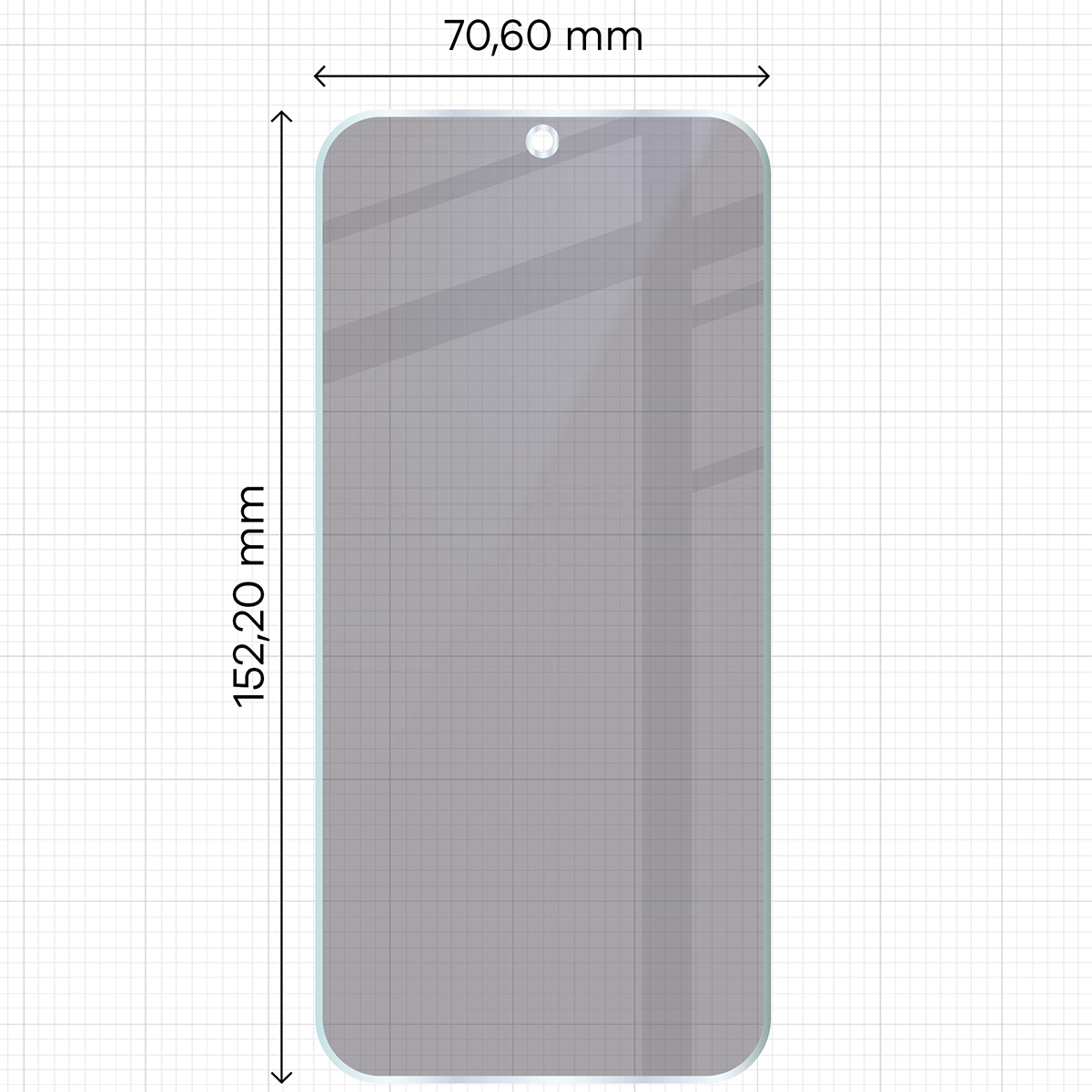 Wymiary szkła Bizon Hybrid Shadow do Xiaomi POCO F8 Pro