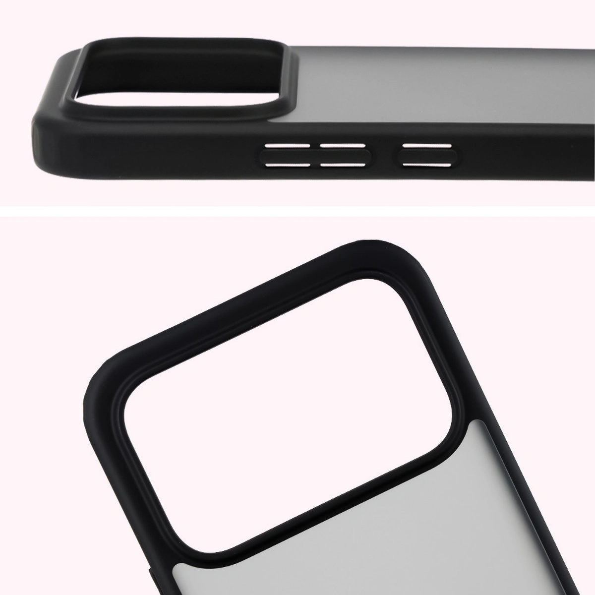 Pełne wycięcie i podwyższone krawędzie aparatu w etui Bizon Case Angelo do Xiaomi POCO F8 Ultra