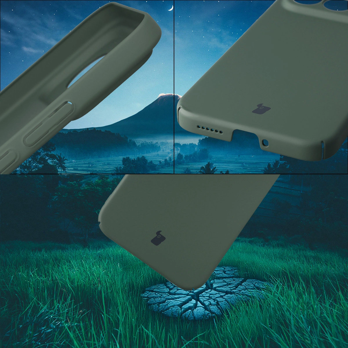 Zintegrowane osłony na przyciski, wycięcia i twardy materiał etui Bizon Case Łupka do Xiaomi POCO F8 Ultra