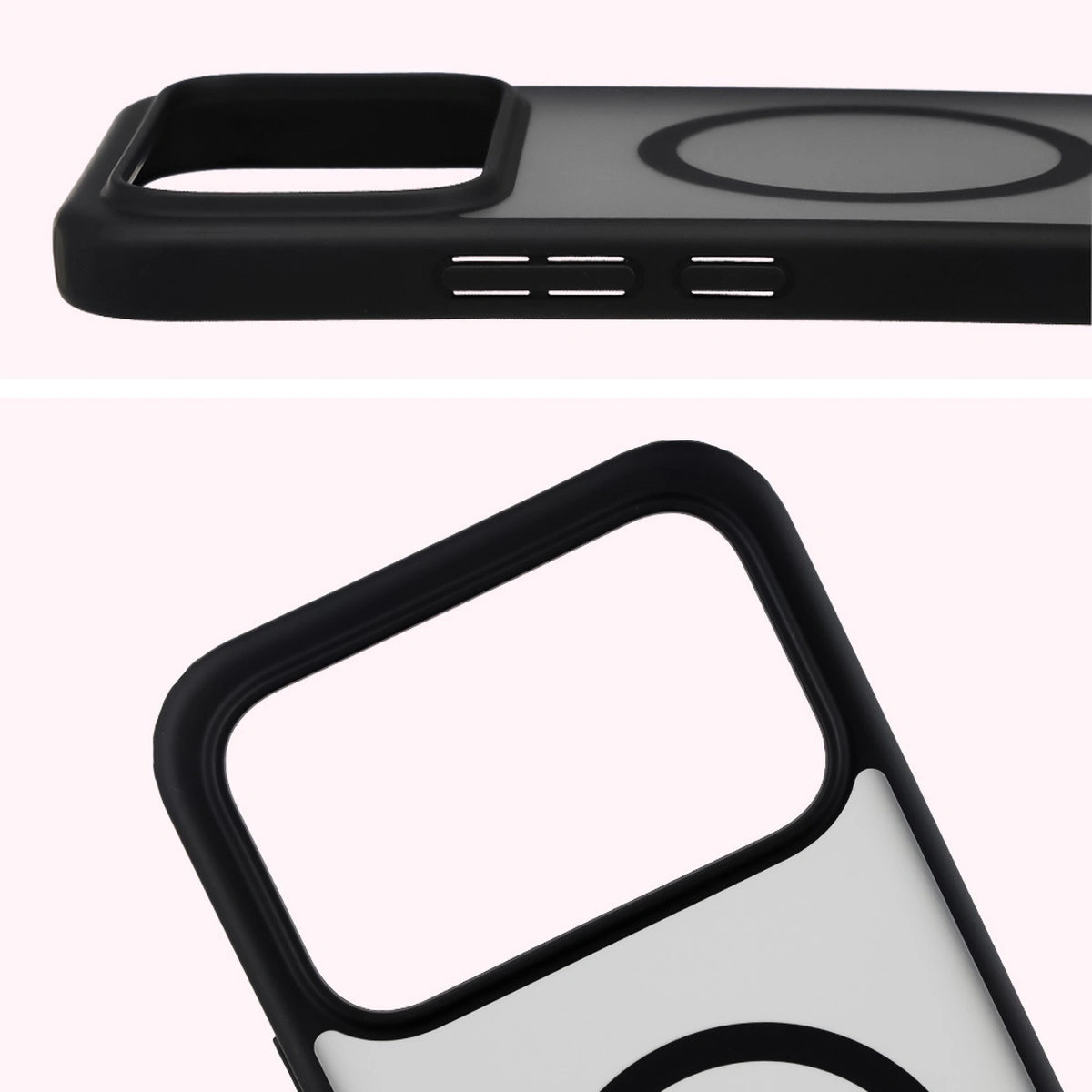 Pełne wycięcie i podwyższone krawędzie aparatu w etui Bizon Case MatteO do Xiaomi POCO F8 Ultra