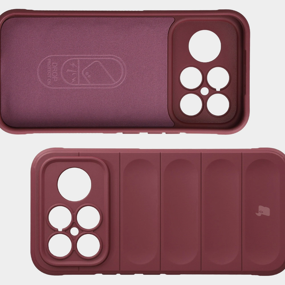 Wyściółka z mikrofibry, wyżłobienia na pleckach i wzmocnione narożniki w etui Bizon Case Tur do Xiaomi POCO F8 Ultra