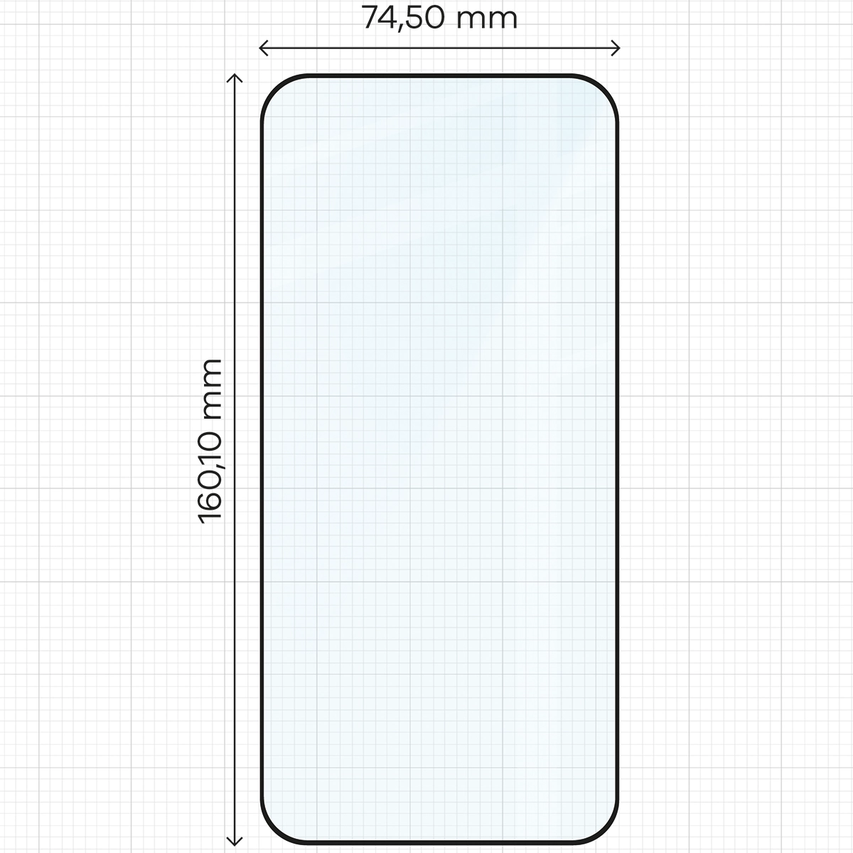Wymiary szkła Bizon Glass Edge do Xiaomi POCO F8 Ultra