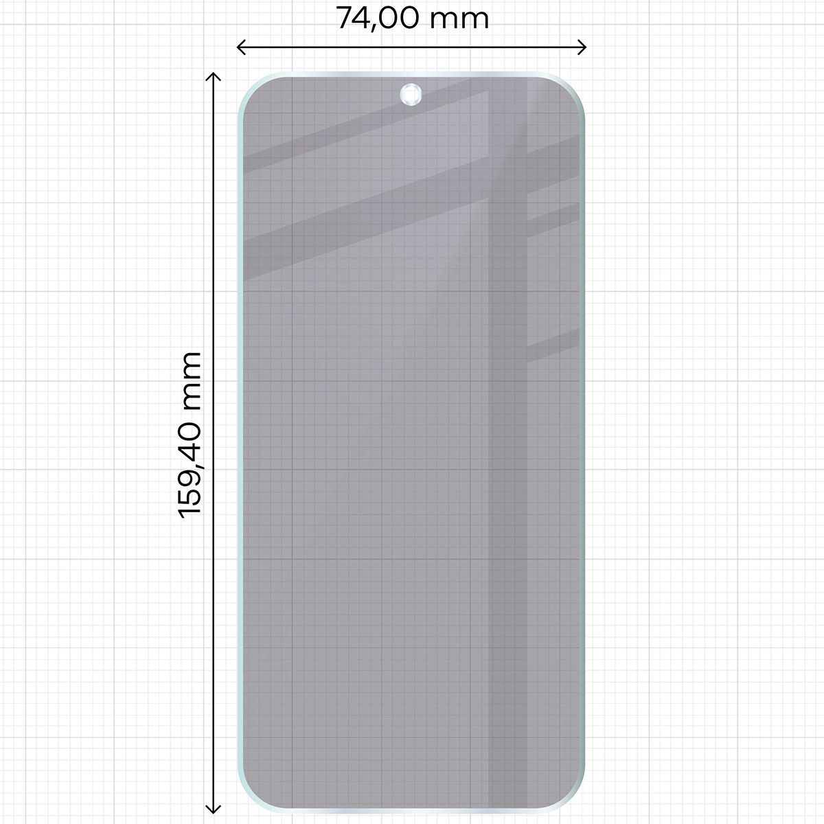 Wymiary szkła Bizon Hybrid Shadow do Xiaomi POCO F8 Ultra
