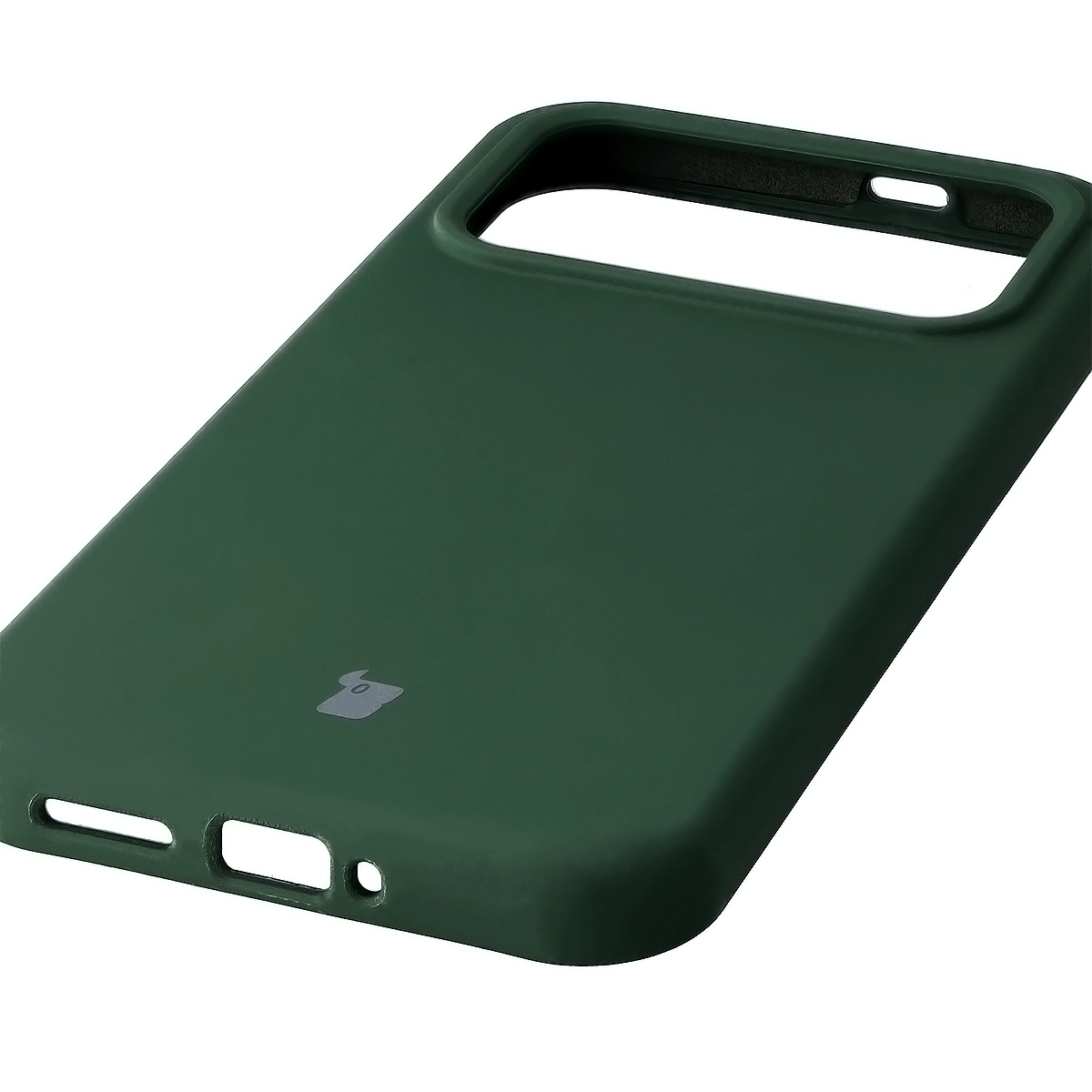 Zbliżenie na precyzyjne wycięcia i możliwość ładowania indukcyjnego w etui Bizon Soft Case do Xiaomi POCO F8 Ultra