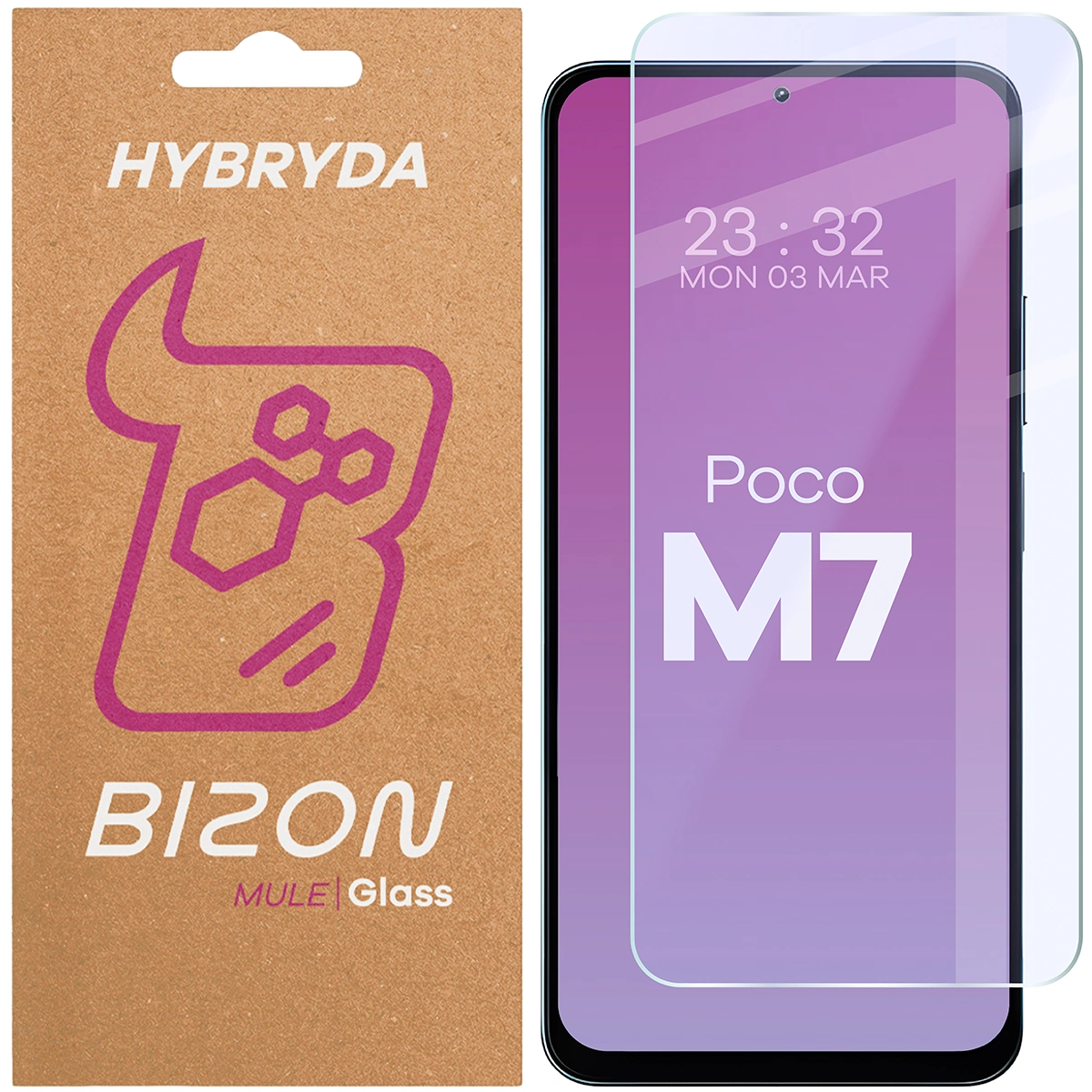 Szkło hybrydowe na ekran Bizon Hybrid Mule do Xiaomi POCO M7 5G