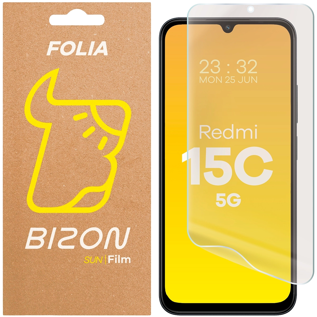 Folia matowa na ekran Bizon Film Sun do Xiaomi Redmi 15C 5G, 1 sztuka