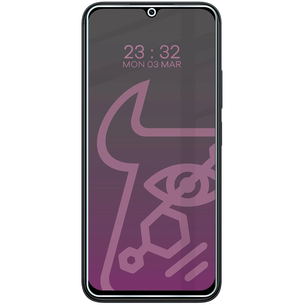 Wizualizacja szkła Hybrid Shadow nałożonego na telefon Xiaomi Redmi 15C 5G