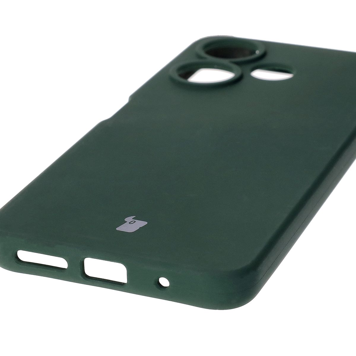 Zbliżenie na precyzyjne wycięcia i możliwość ładowania indukcyjnego w etui Bizon Soft Case