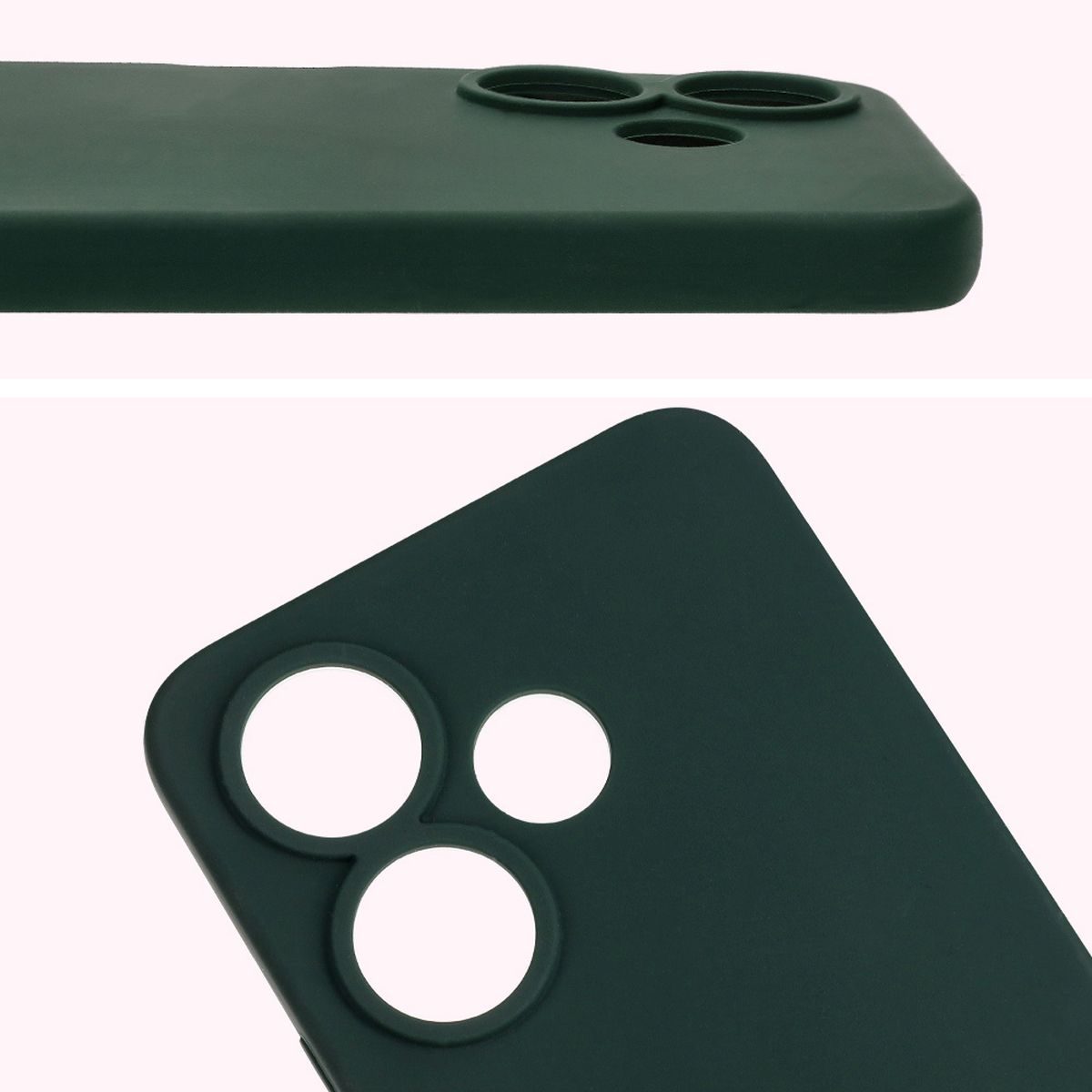Zbliżenie na wycięcia na obiektywy w etui Bizon Soft Case