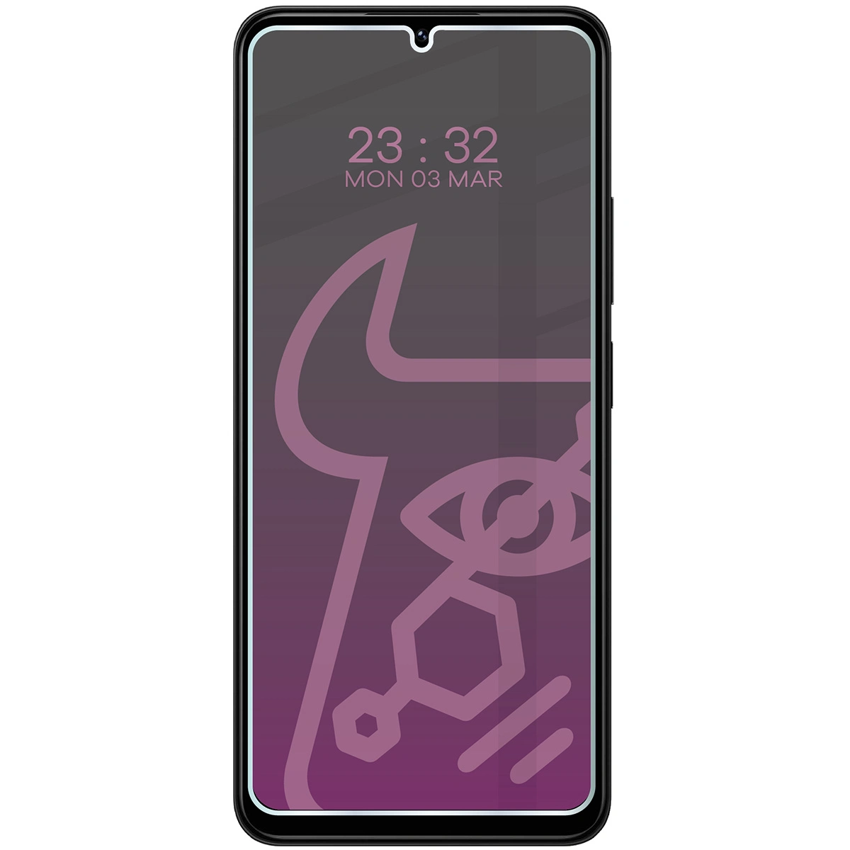 Wizualizacja szkła Hybrid Shadow nałożonego na telefon Xiaomi Redmi 14C 4G / 5G