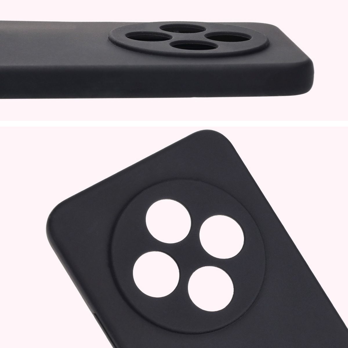 Zbliżenie na wycięcia na obiektywy w etui Bizon Soft Case