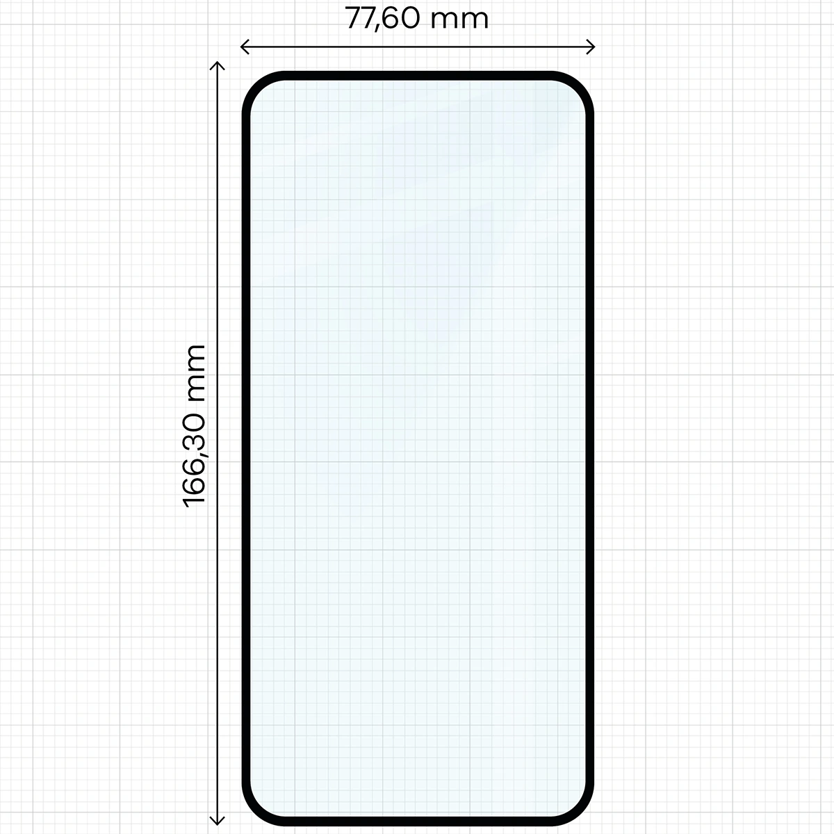Wymiary szkła Bizon Glass Edge do Xiaomi Redmi 15 4G / 5G