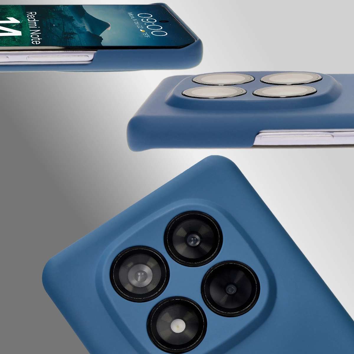 Dedykowane wycięcia i podwyższone krawędzie aparatu i ekranu w etui Bizon Case Łupka do Xiaomi Redmi Note 14 Pro 5G