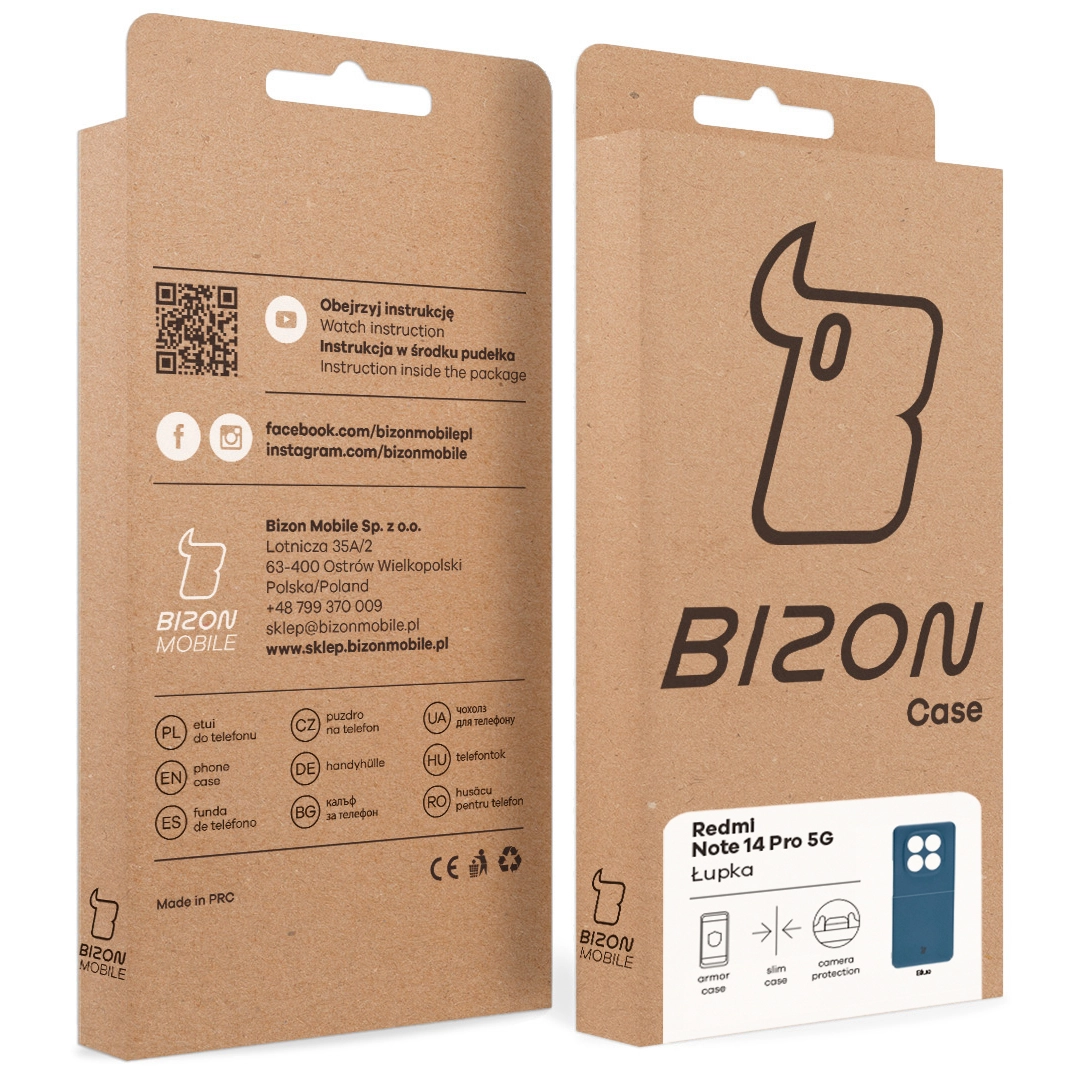 Kraftowe pudełko Bizon Case z dedykowaną etykietą do Xiaomi Redmi Note 14 Pro 5G