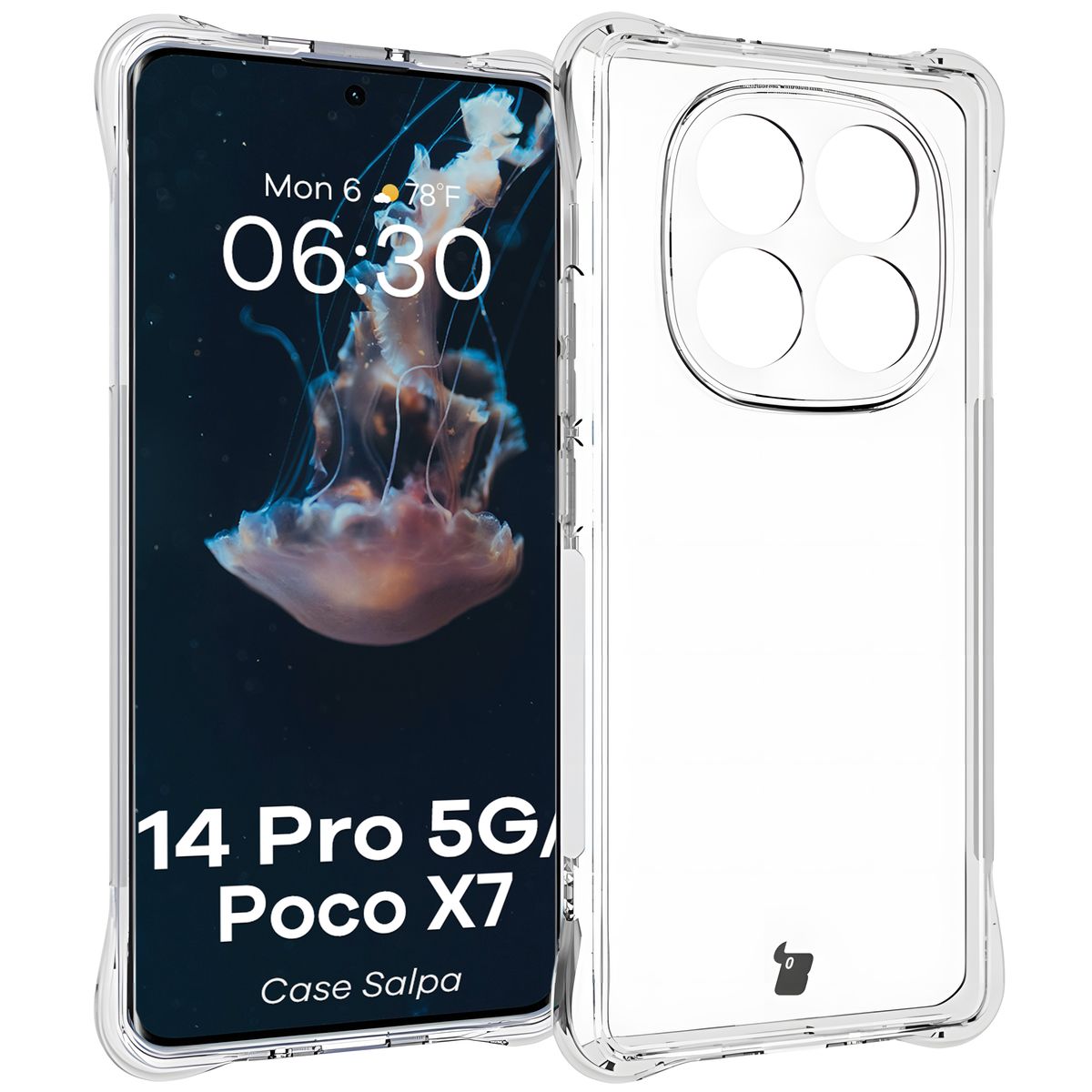 Przezroczyste etui Bizon Case Salpa do Xiaomi Redmi Note 14 Pro 5G / Xiaomi Poco X7