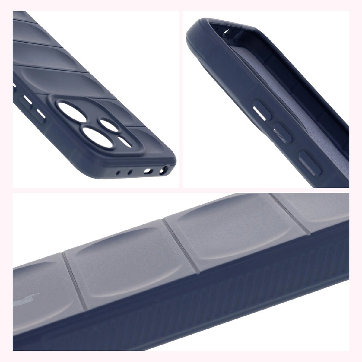 Teksturowane boki i podwyższone krawędzie ekranu i aparatu w etui Bizon Case Tur do Xiaomi Redmi Note 14 4G