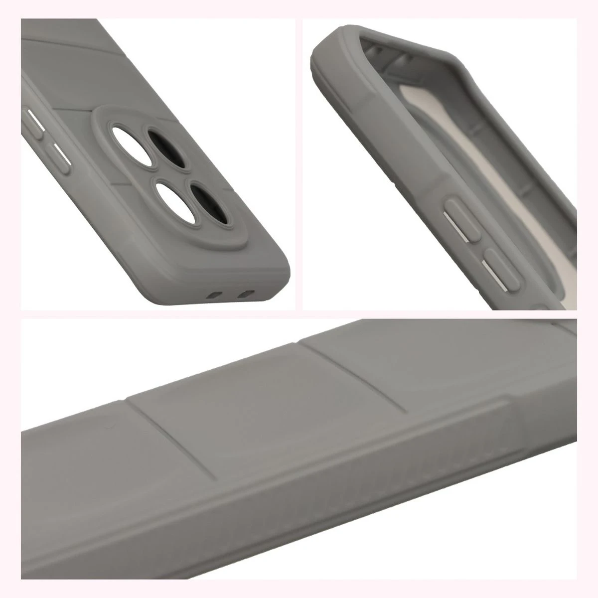 Teksturowane boki i podwyższone krawędzie ekranu i aparatu w etui Bizon Case Tur do Xiaomi Redmi Note 15 4G