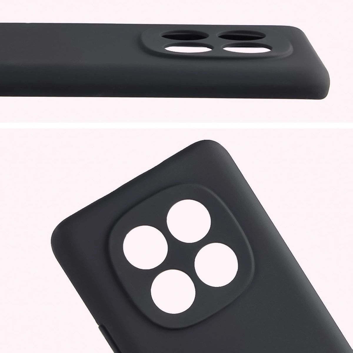 Zbliżenie na wycięcia na obiektywy w etui Bizon Soft Case do Xiaomi Redmi Note 15 / Xiaomi POCO M8 5G