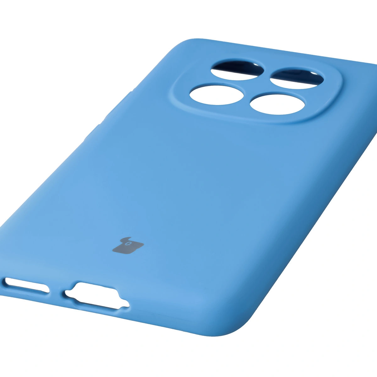 Zbliżenie na precyzyjne wycięcia i możliwość ładowania indukcyjnego w etui Bizon Soft Case do Xiaomi Redmi Note 15 / Xiaomi POCO M8 5G