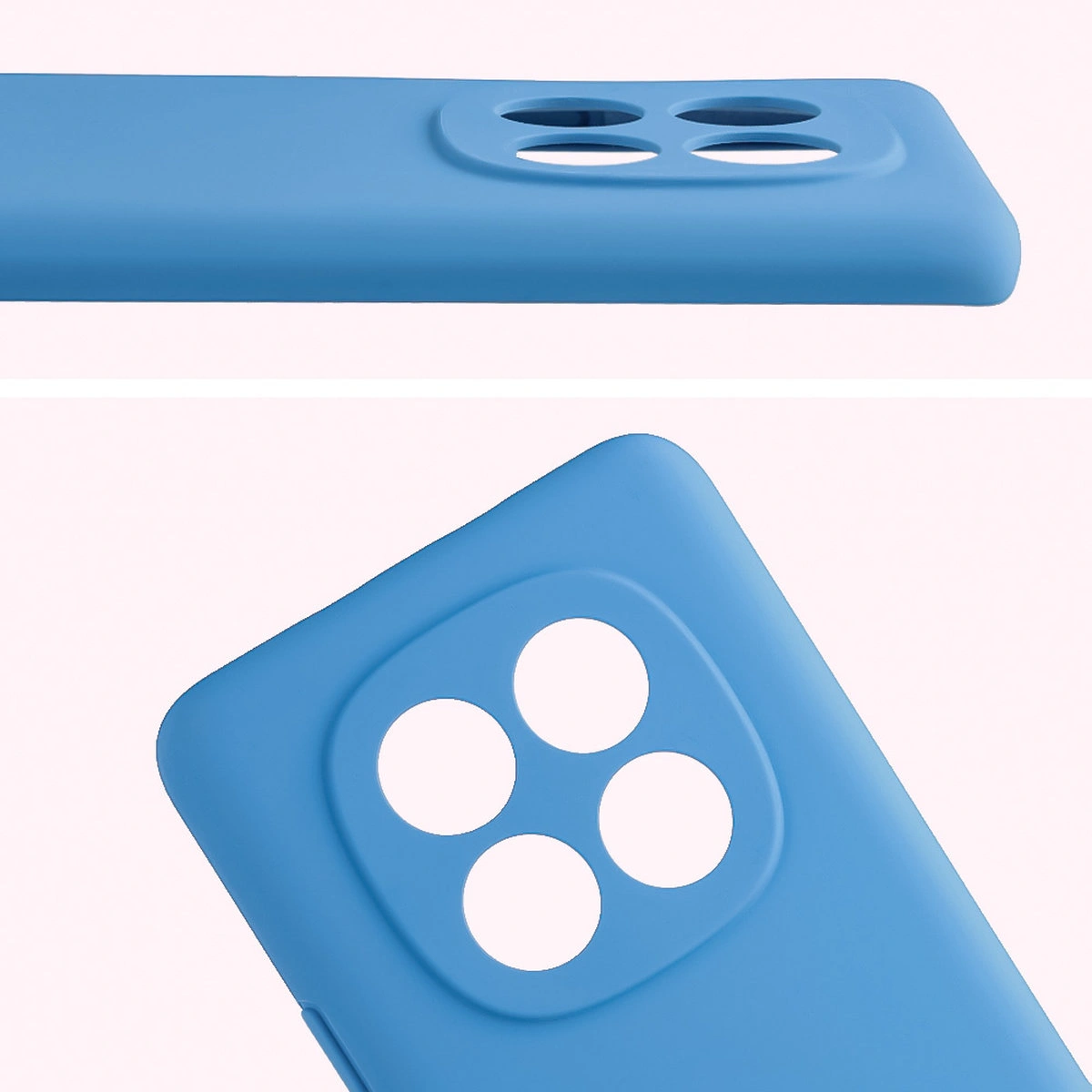 Zbliżenie na wycięcia na obiektywy w etui Bizon Soft Case do Xiaomi Redmi Note 15 / Xiaomi POCO M8 5G