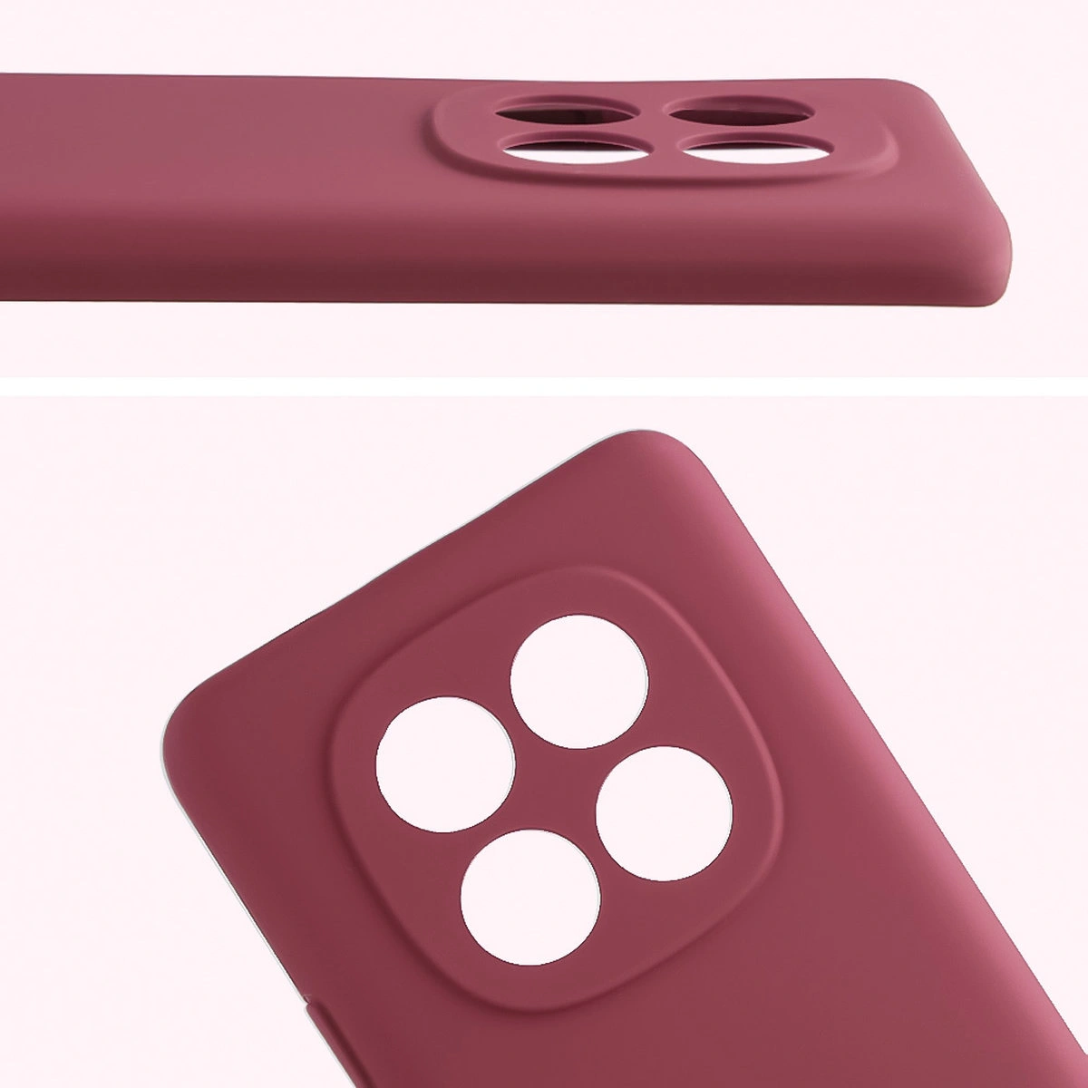 Zbliżenie na wycięcia na obiektywy w etui Bizon Soft Case do Xiaomi Redmi Note 15 / Xiaomi POCO M8 5G
