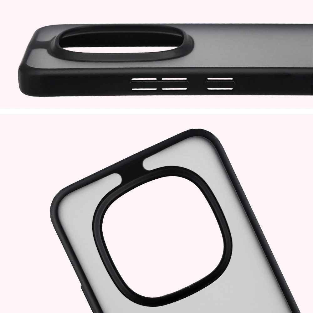 Pełne wycięcie i podwyższone krawędzie aparatu w etui Bizon Case Angelo do Xiaomi Redmi Note 15 Pro Plus 5G / POCO M8 Pro 5G