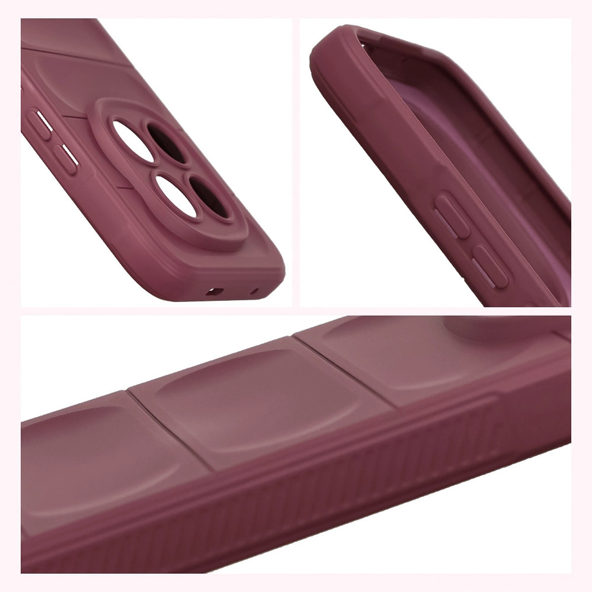 Teksturowane boki i podwyższone krawędzie ekranu i aparatu w etui Bizon Case Tur do Xiaomi Redmi Note 15 Pro Plus 5G / POCO M8 Pro 5G