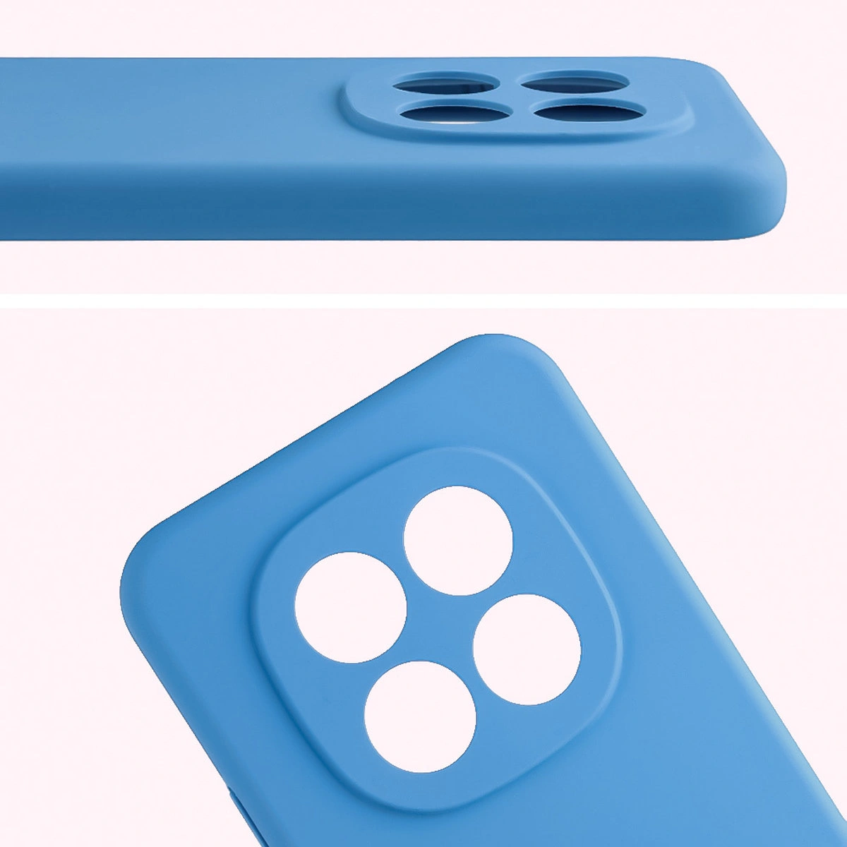 Zbliżenie na wycięcia na obiektywy w etui Bizon Soft Case do Xiaomi Redmi Note 15 Pro Plus 5G / POCO M8 Pro 5G