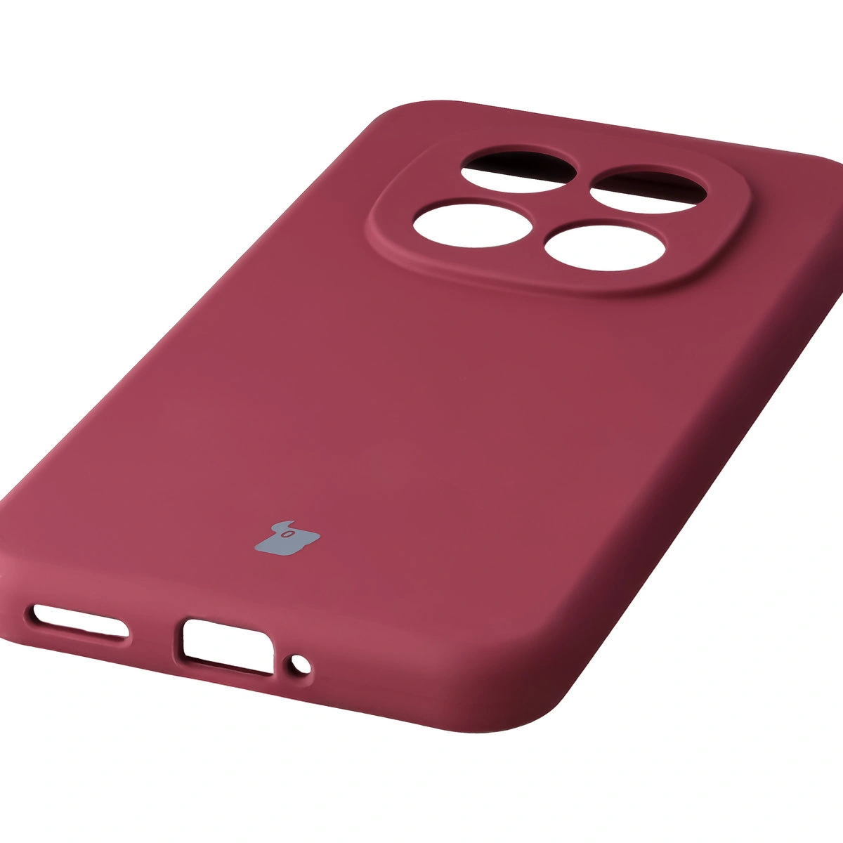 Zbliżenie na precyzyjne wycięcia i możliwość ładowania indukcyjnego w etui Bizon Soft Case do Xiaomi Redmi Note 15 Pro Plus 5G / POCO M8 Pro 5G