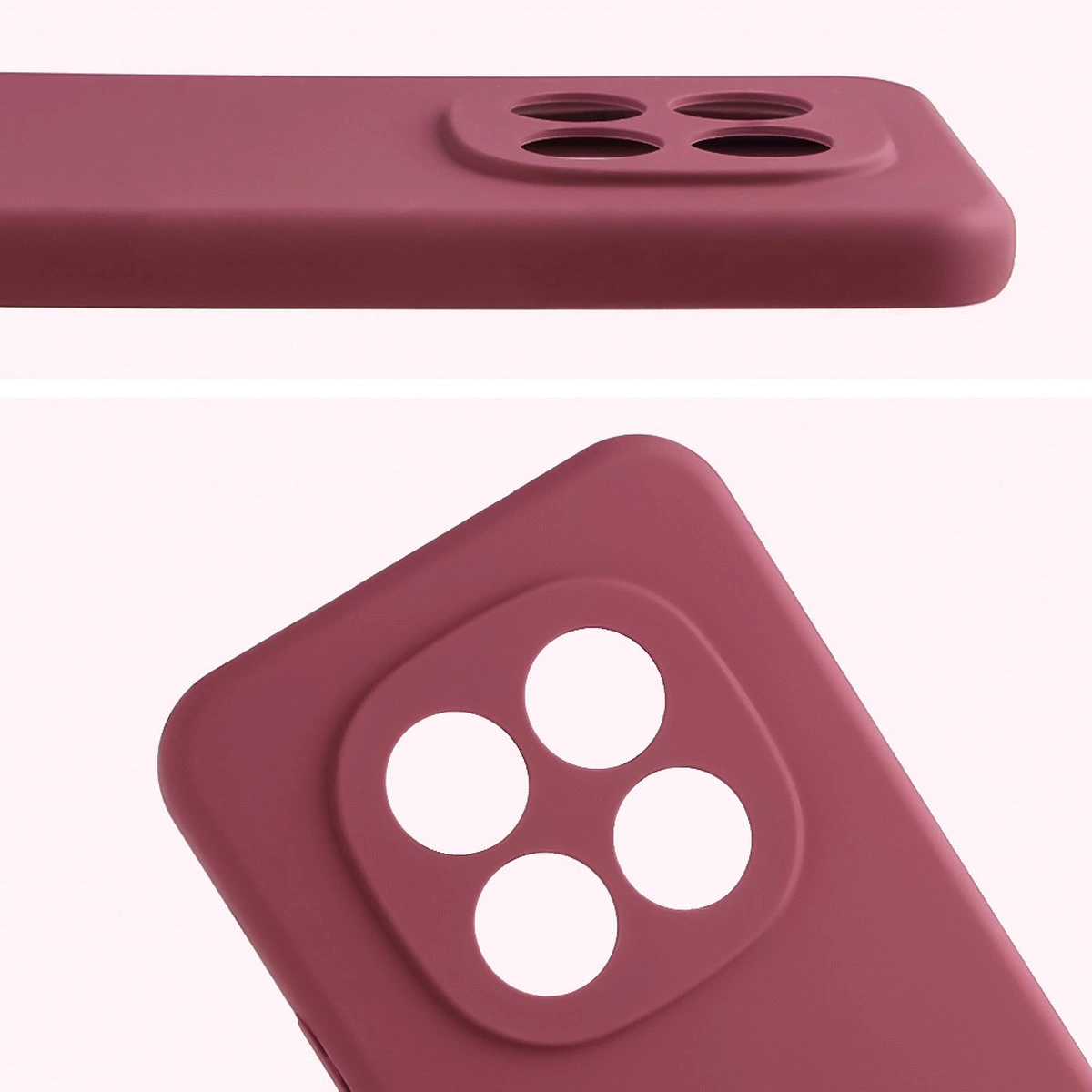 Zbliżenie na wycięcia na obiektywy w etui Bizon Soft Case do Xiaomi Redmi Note 15 Pro Plus 5G / POCO M8 Pro 5G