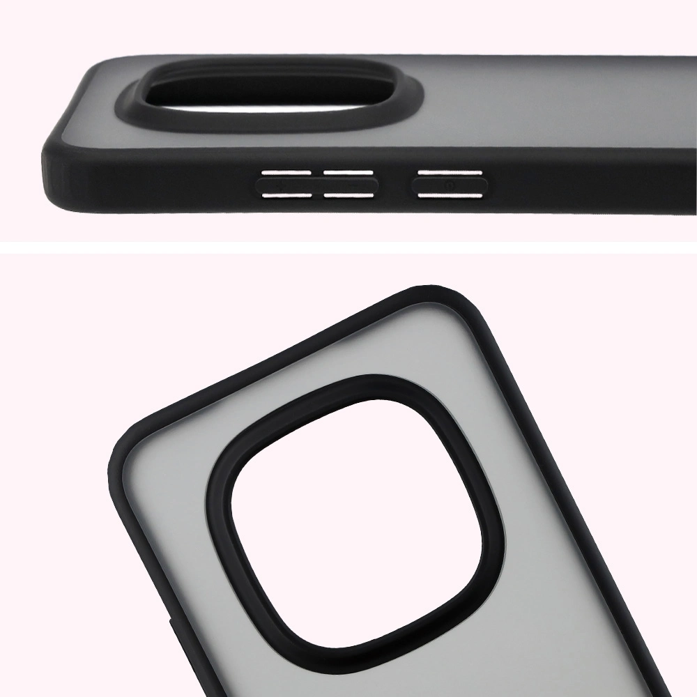 Pełne wycięcie i podwyższone krawędzie aparatu w etui Bizon Case Angelo do Xiaomi Redmi Note 15 Pro 5G