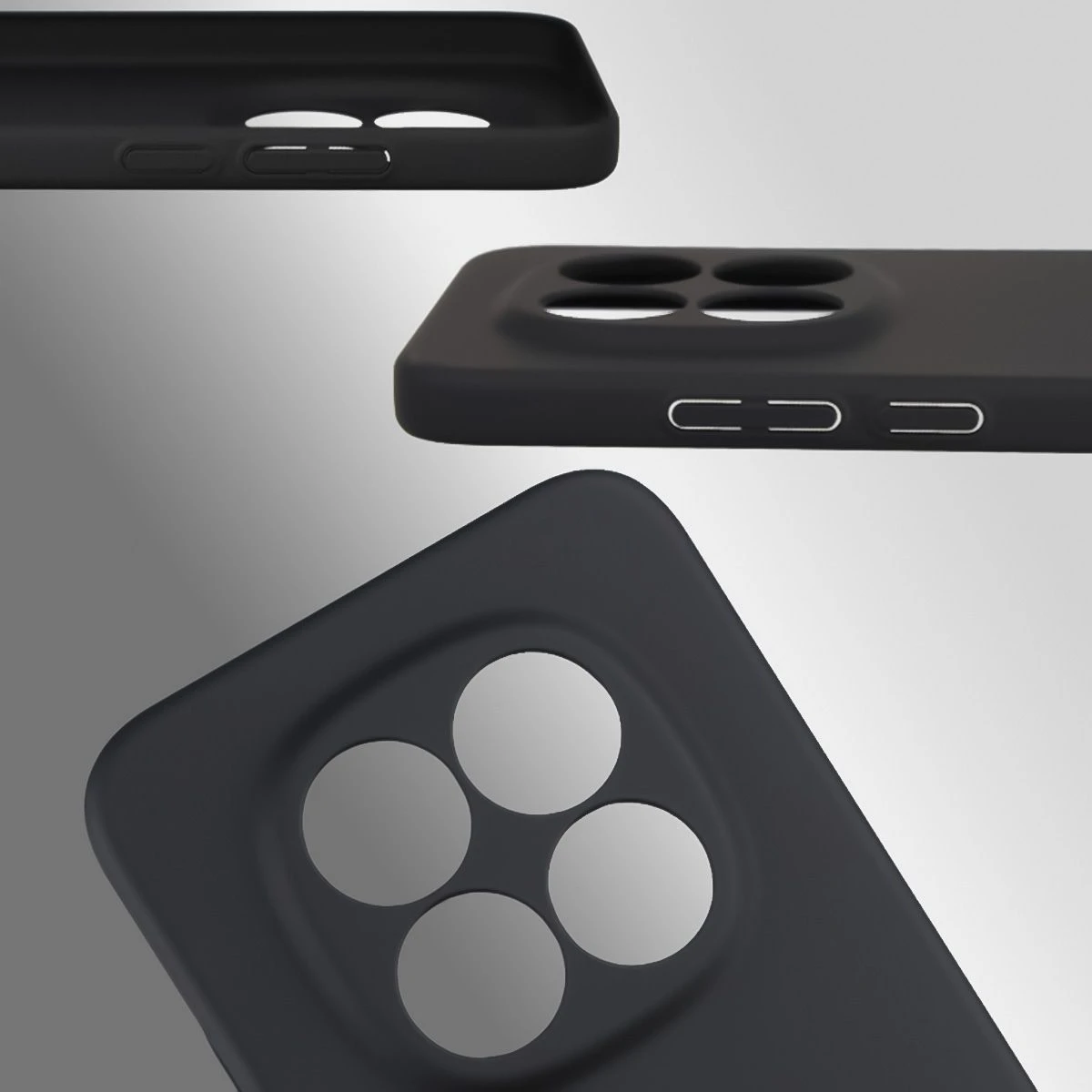 Dedykowane wycięcia i podwyższone krawędzie aparatu i ekranu w etui Bizon Case Łupka do Xiaomi Redmi Note 15 Pro 5G