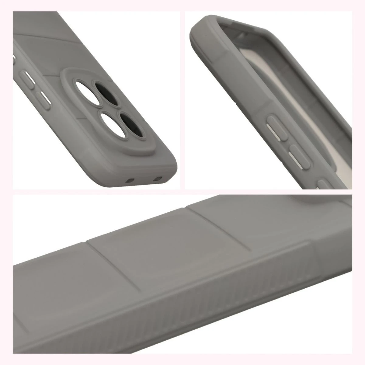 Teksturowane boki i podwyższone krawędzie ekranu i aparatu w etui Bizon Case Tur do Xiaomi Redmi Note 15 Pro 4G