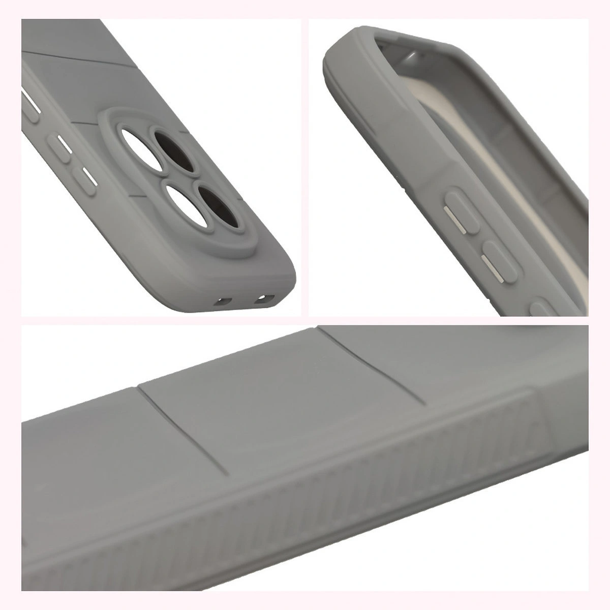 Teksturowane boki i podwyższone krawędzie ekranu i aparatu w etui Bizon Case Tur do Xiaomi Redmi Note 15 Pro 5G