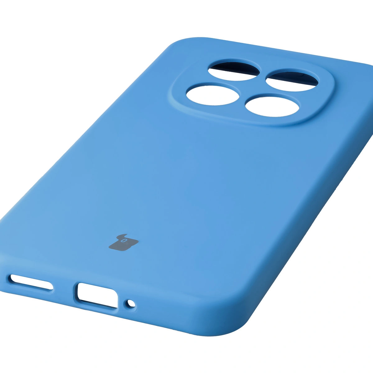 Zbliżenie na precyzyjne wycięcia i możliwość ładowania indukcyjnego w etui Bizon Soft Case do Xiaomi Redmi Note 15 Pro 5G