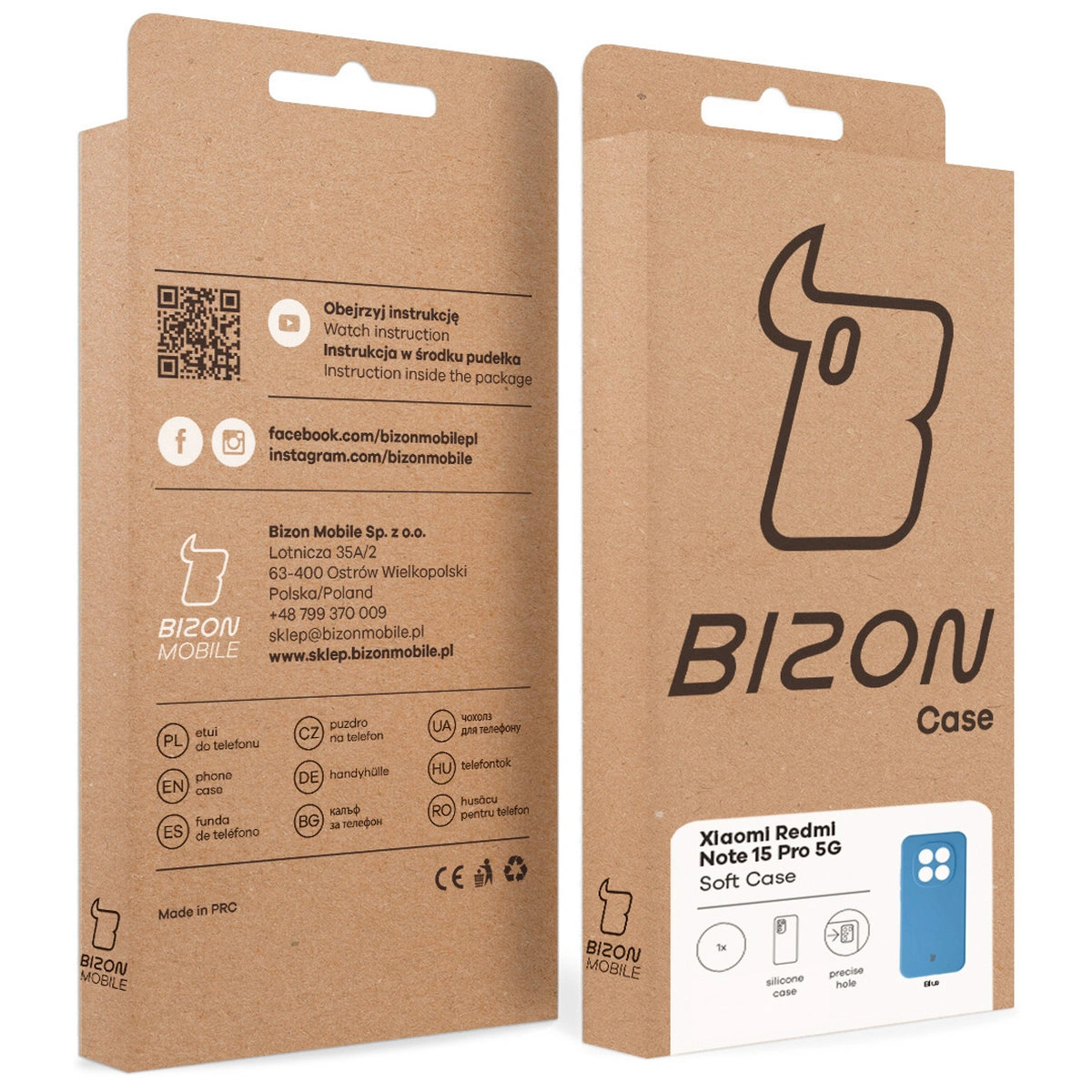 Kraftowe pudełko Bizon Case z dedykowaną etykietą do Xiaomi Redmi Note 15 Pro 5G