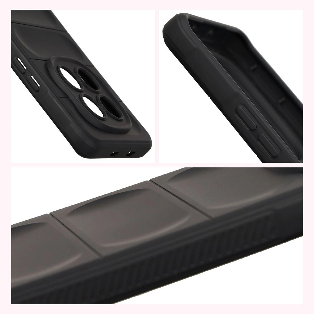 Teksturowane boki i podwyższone krawędzie ekranu i aparatu w etui Bizon Case Tur do Xiaomi Redmi Note 15 5G / Xiaomi POCO M8 5G