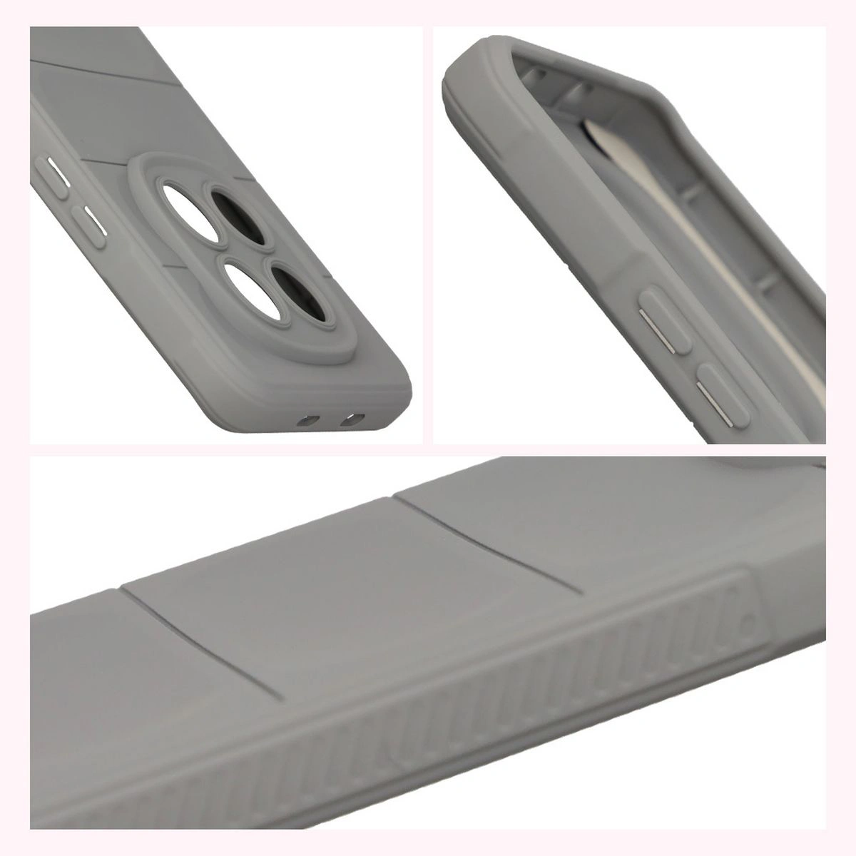 Teksturowane boki i podwyższone krawędzie ekranu i aparatu w etui Bizon Case Tur do Xiaomi Redmi Note 15 5G / Xiaomi POCO M8 5G