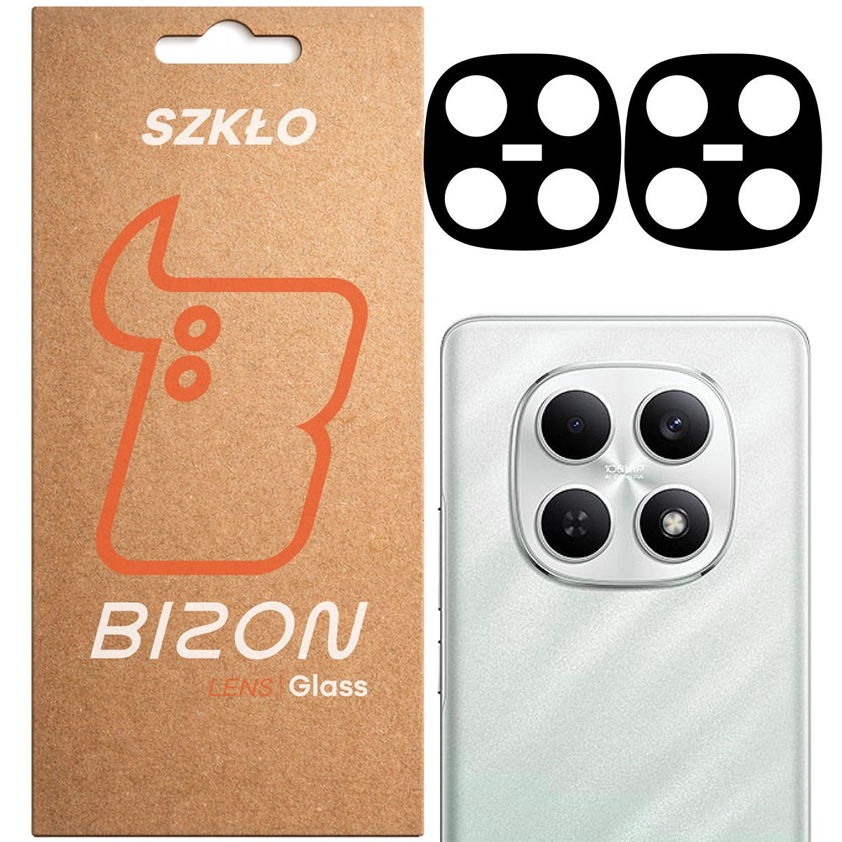 Pudełko i 2 sztuki szkła na aparat Bizon Glass Lens do Xiaomi Redmi Note 15 4G