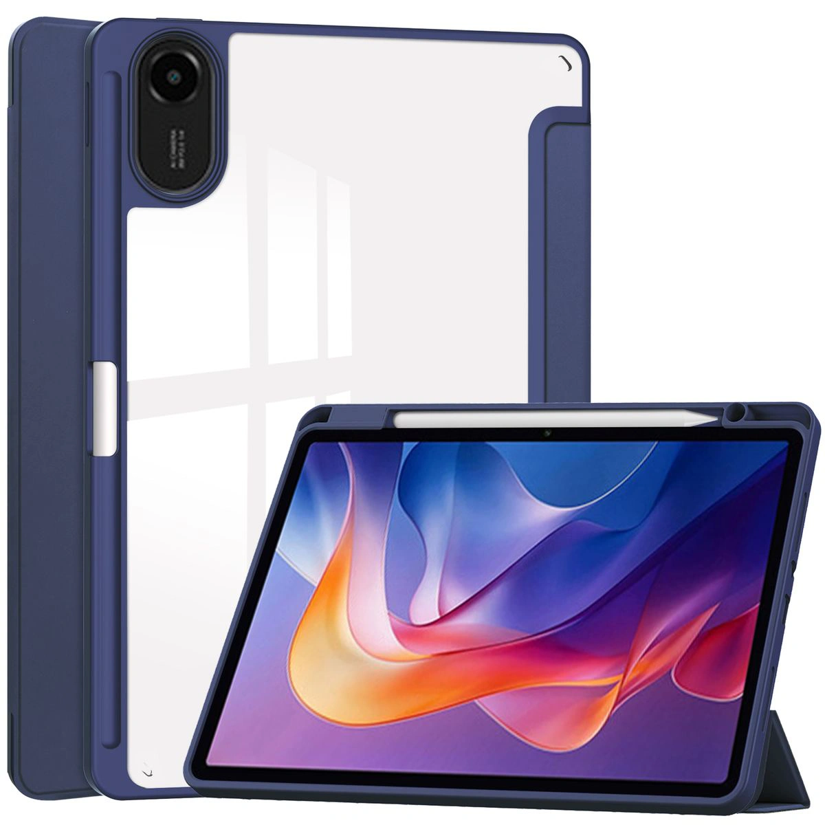 Dedykowany slot na rysik w etui Bizon Tab Case Clear Matt do Xiaomi Redmi Pad 2