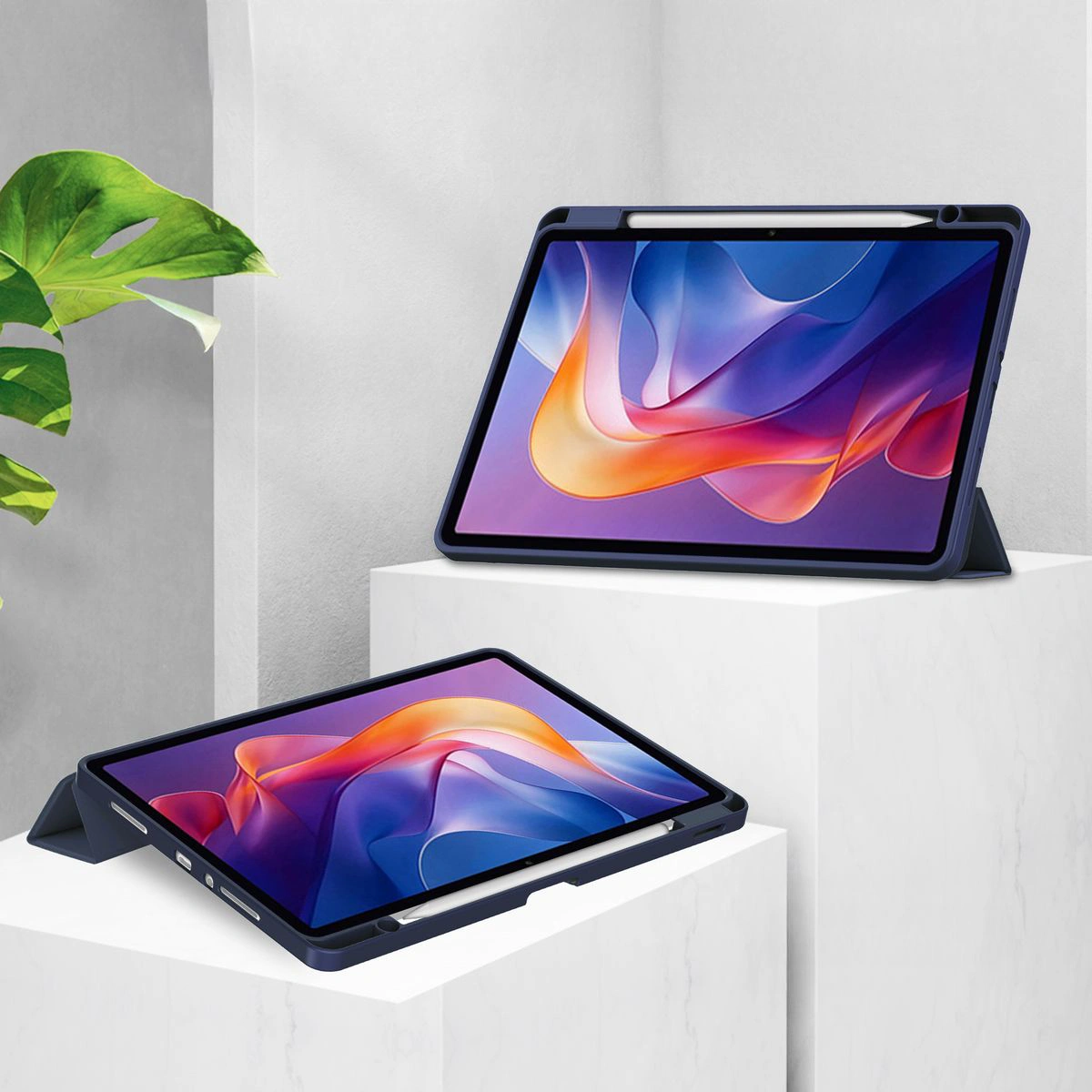 Funkcja podstawki w etui Bizon Tab Case Clear Matt do Xiaomi Redmi Pad 2
