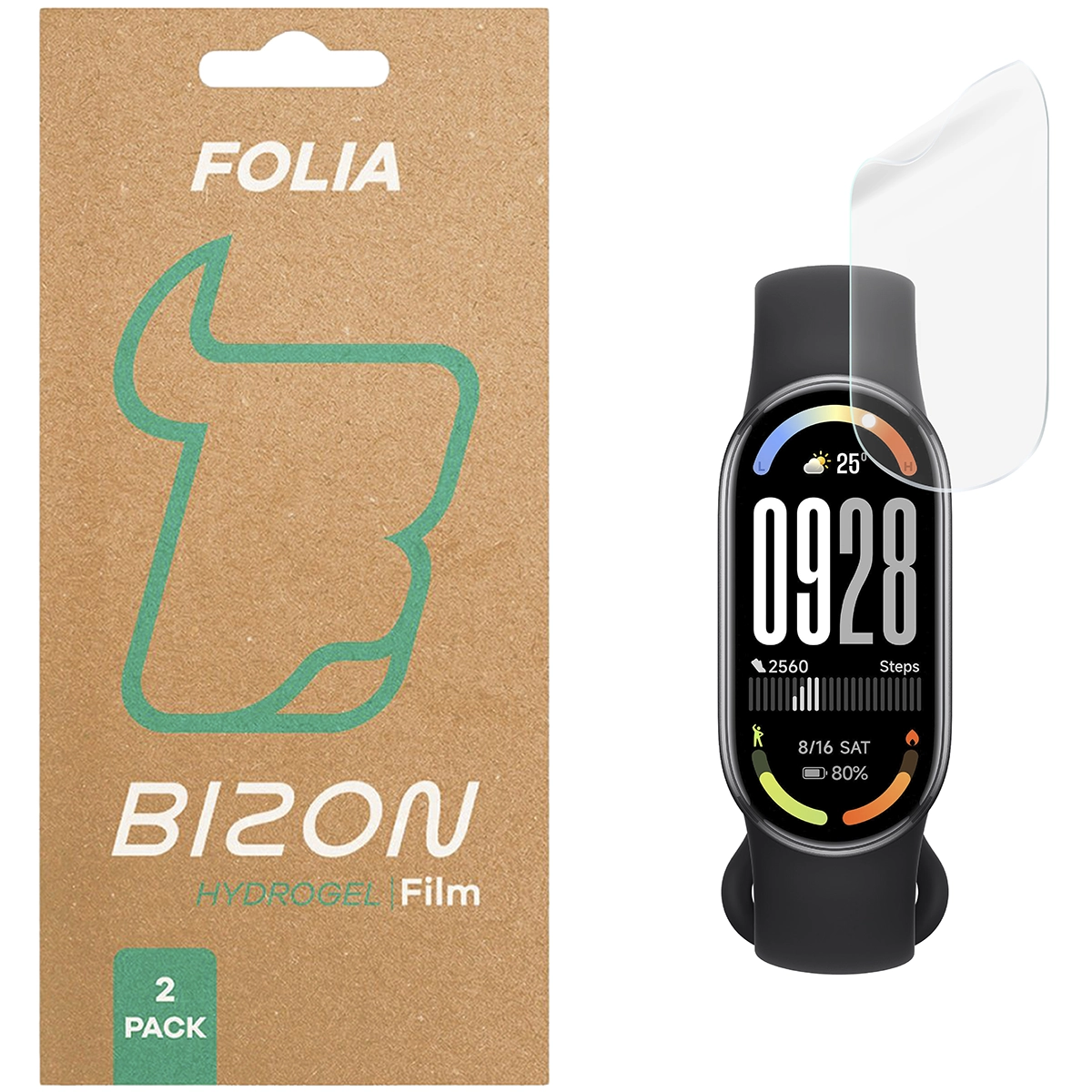 Folia hydrożelowa Bizon Watch Film Hydrogel Duo dla Xiaomi Smart Band 10