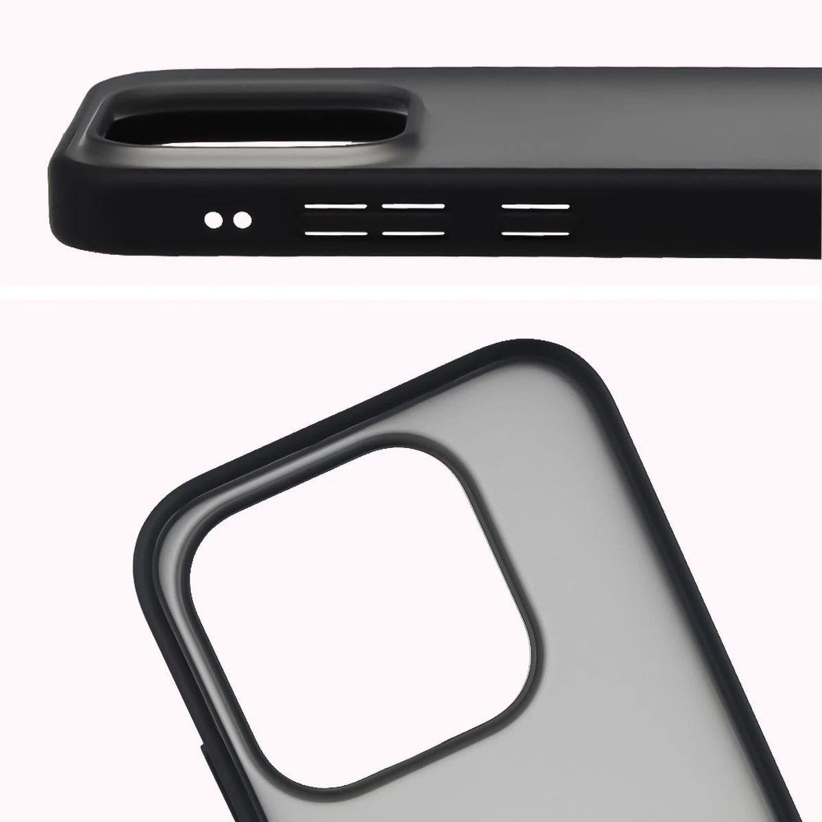 Pełne wycięcie i podwyższone krawędzie aparatu w etui Bizon Case Angelo do Xiaomi 17