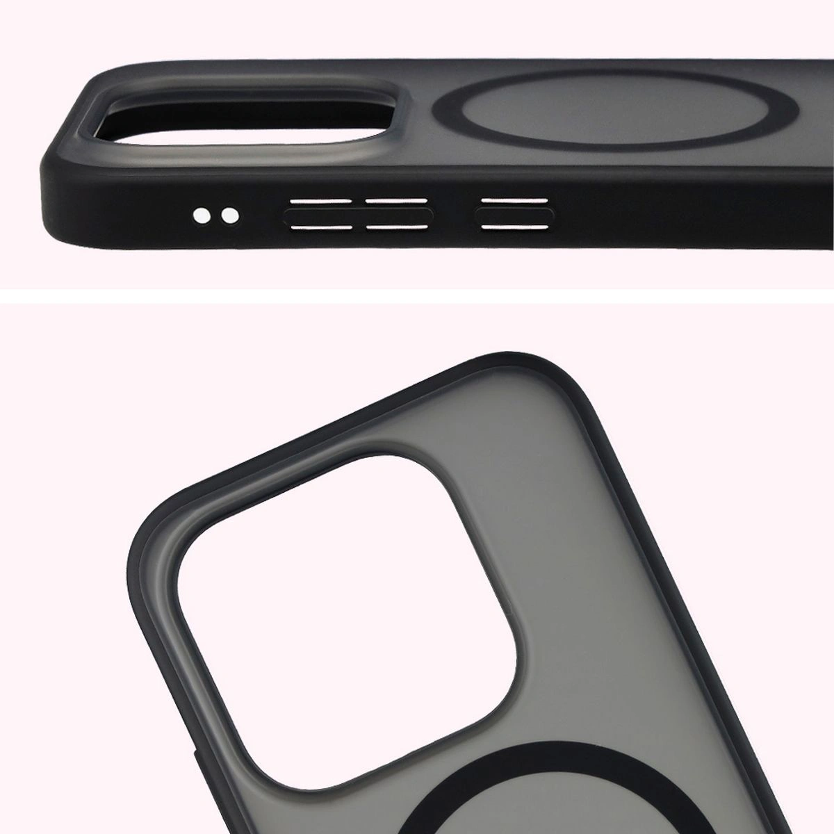 Pełne wycięcie i podwyższone krawędzie aparatu w etui Bizon Case MatteO do Xiaomi 17