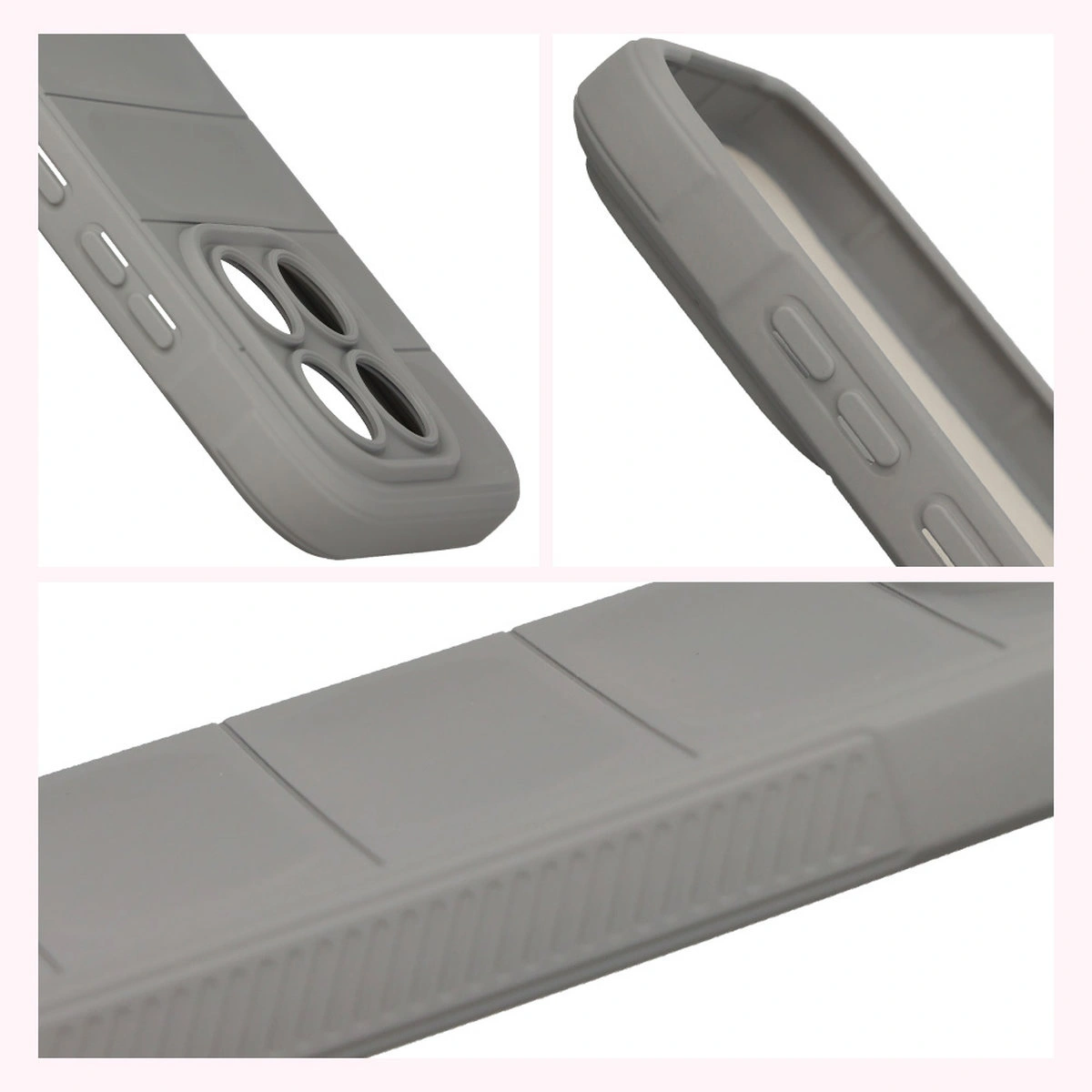 Teksturowane boki i podwyższone krawędzie ekranu i aparatu w etui Bizon Case Tur do Xiaomi 17