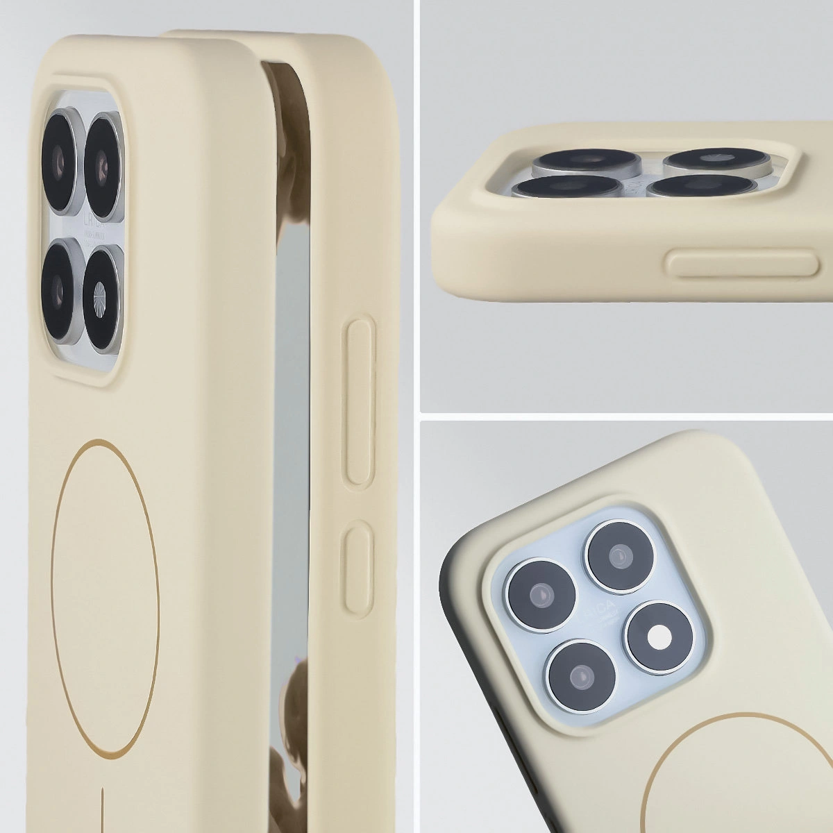 Wycięcie na obiektywy i podwyższone krawędzie w etui Bizon Soft Case Magnetic do Xiaomi 17