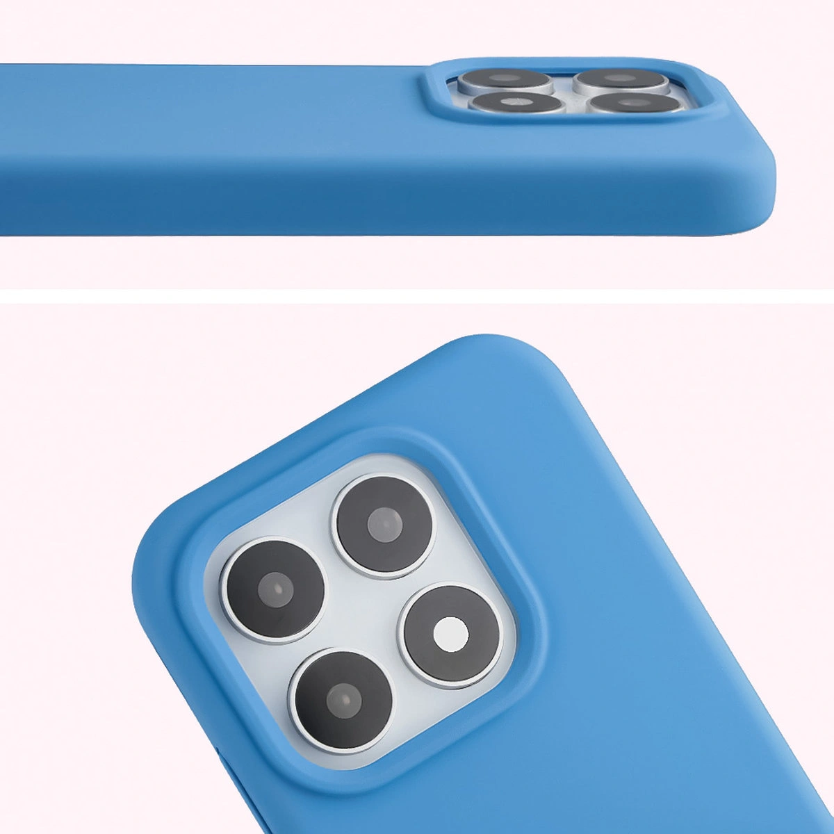 Zbliżenie na wycięcie na obiektywy w etui Bizon Soft Case do Xiaomi 17