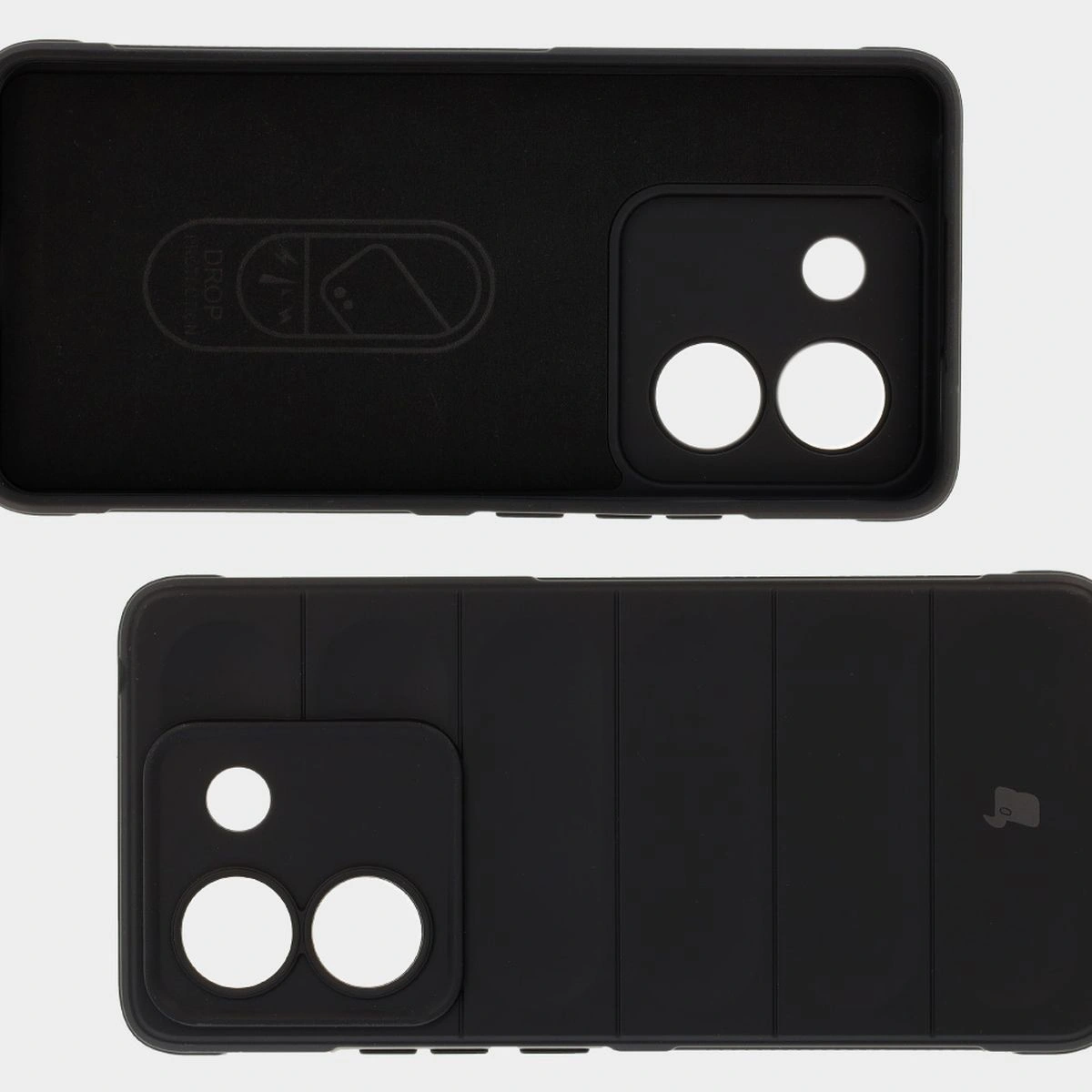 Wyściółka z mikrofibry, wyżłobienia na pleckach i wzmocnione narożniki w etui Bizon Case Tur do Xiaomi Poco M7 Pro 5G