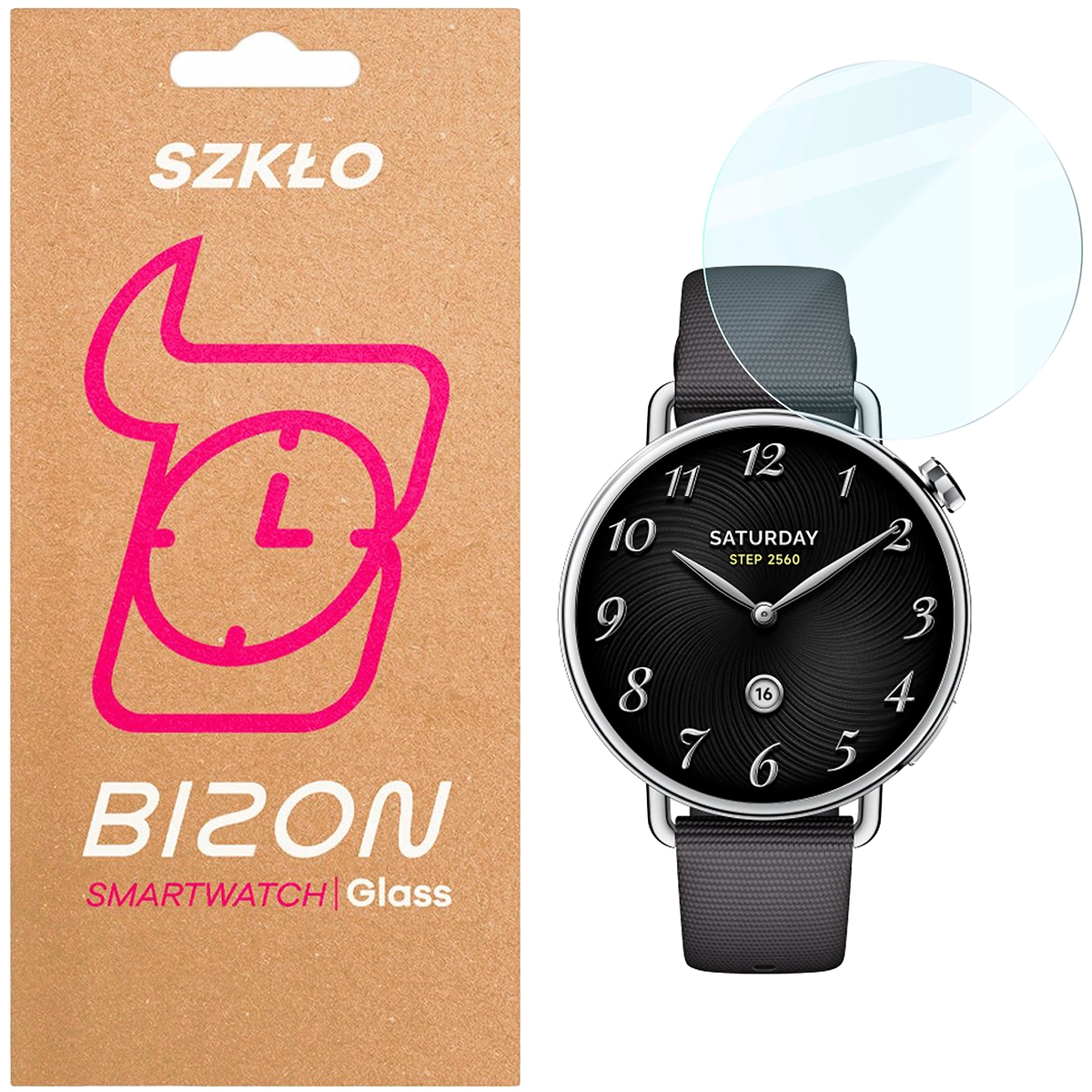 Szkło hartowane Bizon Glass Watch Clear do Xiaomi Watch S4 41 mm