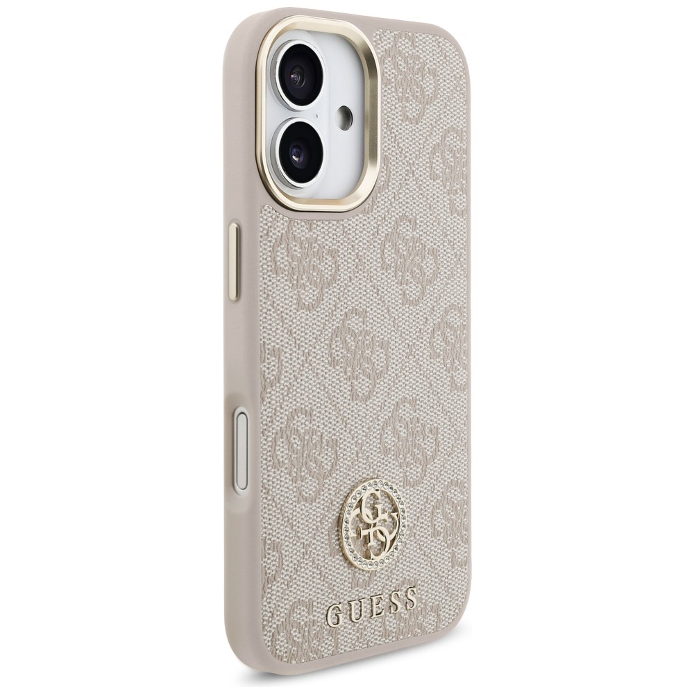 Guess 4G Strass Logo MagSafe, ochrona ekranu aparatu, wytrzymałość, ergonomiczna budowa, różowe
